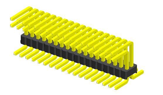 1.27 মিমি স্পেশাল পিন হেডার ডুয়াল রো এসএমটি