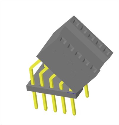 2.54 মিমি 45 ডিগ্রি টাইপ ফিমেল পিন হেডার