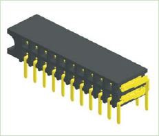 2.54mm ফিমেল হেডার ডুয়েল রো অ্যাঙ্গেল সাইড এন্ট্রিH:5.9